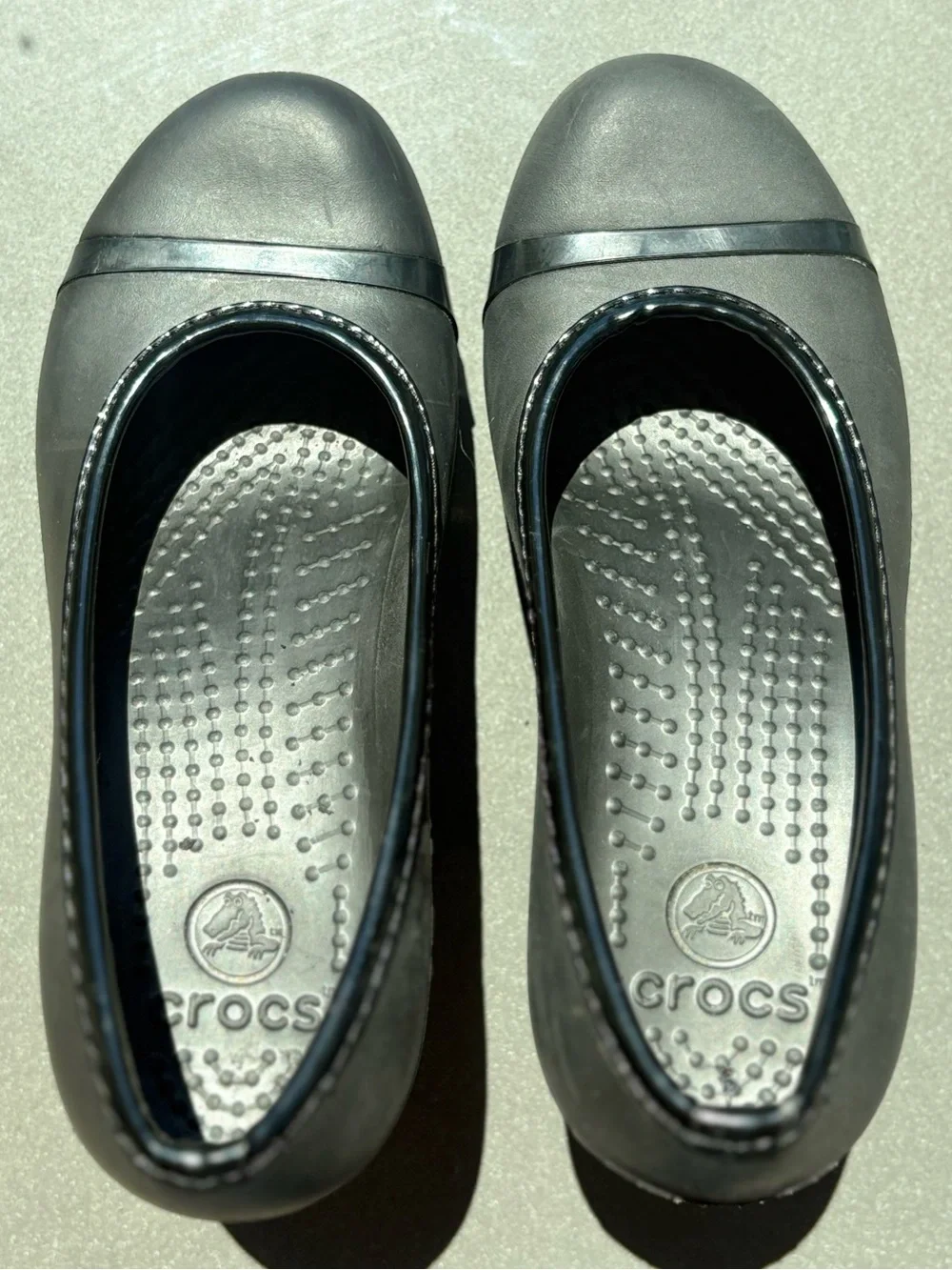 Crocs Cap Toe Wedge Slip-On Pumps – Black – Size 7